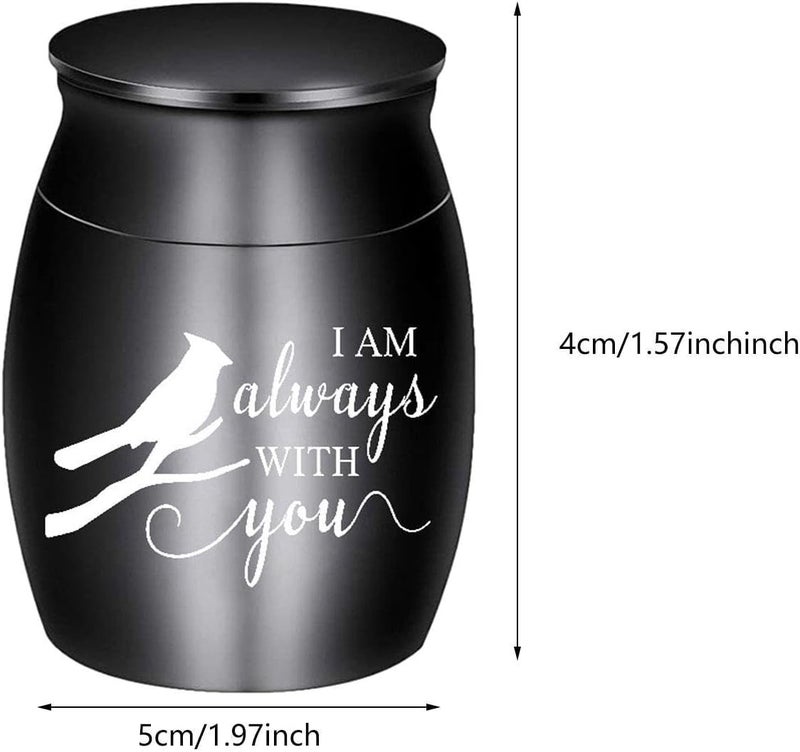 Memorial Box, Funeral Storage Container, Portable Metal Urn, Unique, Multifunctional, Practical, Pet Box, Black - Image 2