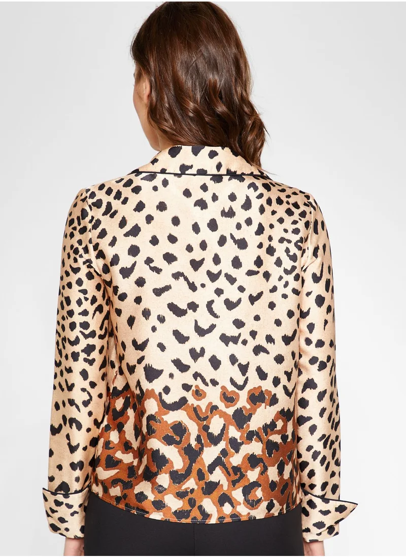 MANGO Leopard Print Shirt