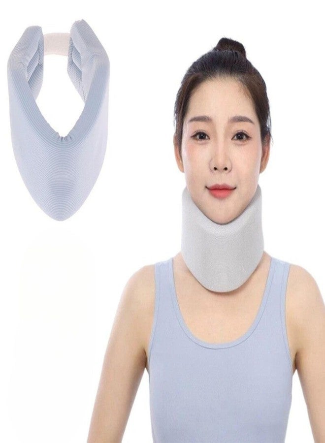 Baskety Adjustable Neck Support Belt for Neck Pain Relief & Cervical Spine Alignment | Posture Correction Neck Brace for Men & Women | Comfortable, Lightweight & Breathable | Grey (Pack of 1) - Image 1