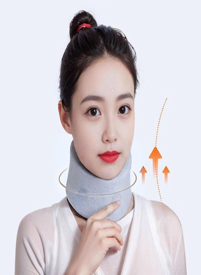 Baskety Adjustable Neck Support Belt for Neck Pain Relief & Cervical Spine Alignment | Posture Correction Neck Brace for Men & Women | Comfortable, Lightweight & Breathable | Grey (Pack of 1) - Image 5