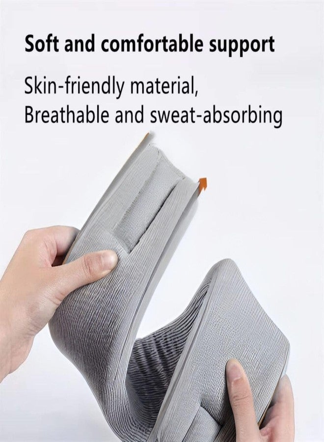 Baskety Adjustable Neck Support Belt for Neck Pain Relief & Cervical Spine Alignment | Posture Correction Neck Brace for Men & Women | Comfortable, Lightweight & Breathable | Grey (Pack of 1) - Image 4
