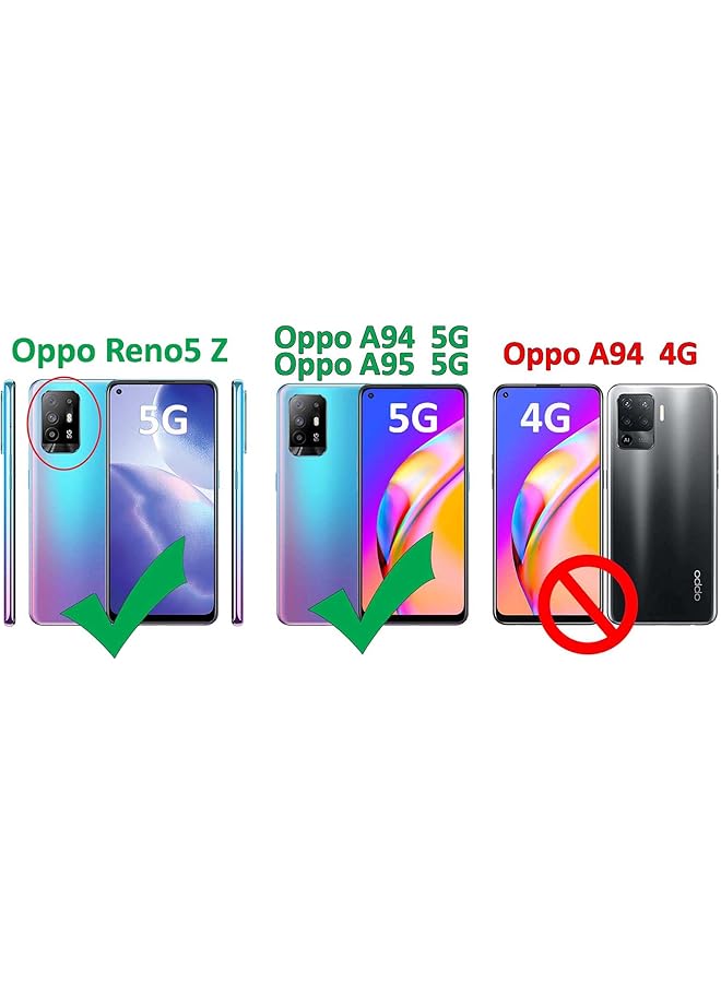 إيروريكس غطاء حماية بلاستيكي مرن ناعم الملمس للهاتف المحمول متوافق مع Oppo Reno5 Z A94 5G A95 5G أسود - Image 3