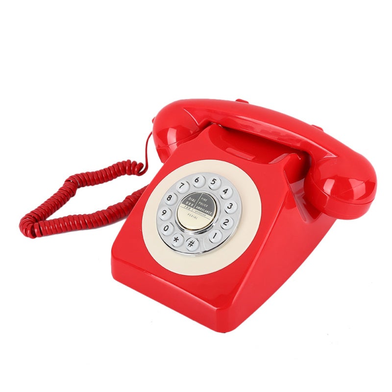 Vintage Telephone: High-Quality ABS Material, Adjustable Volume Handle - Mechanical Copper Bell, Re-Dial Function Retro Telephone for Home Desk, Hotel Decor & Landline Use - Image 3
