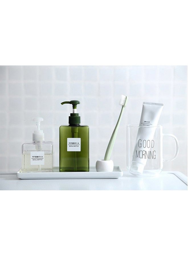 Apol Set of 3 Pcs Mini Ceramic Toothbrush Holder Stand,Pen Stand Rings,Storage Organizer Bathroom Countertop - Image 3