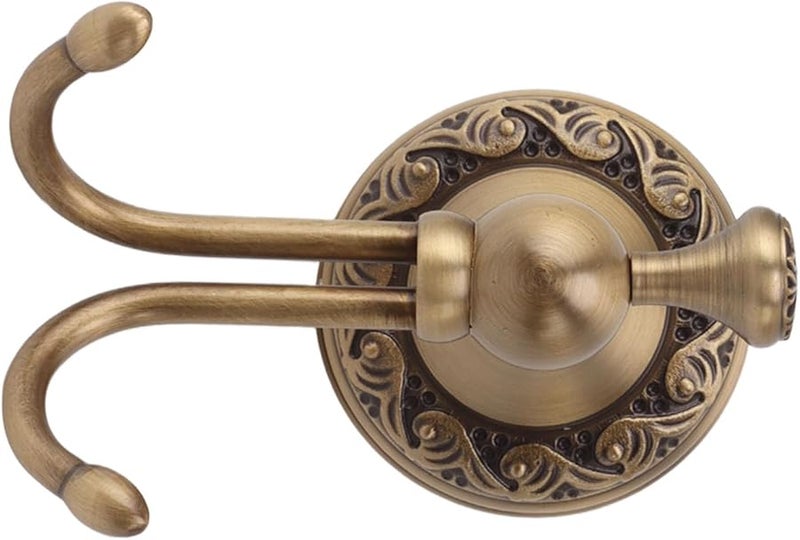 Vintage European Style Copper Wall Mounted Coat Hooks for Bathroom Bedroom - Image 3