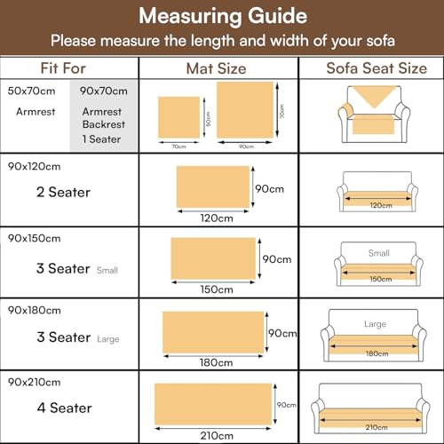House of Quirk Sofa Cover Mat Leaf Coral Fleece Chenille Fabric Seater Sofa Slipcover Anti-Slip Stretch Seat Pad from Pets Replacement Protector (Three Seater, Peach, 90x160cm) - Image 3