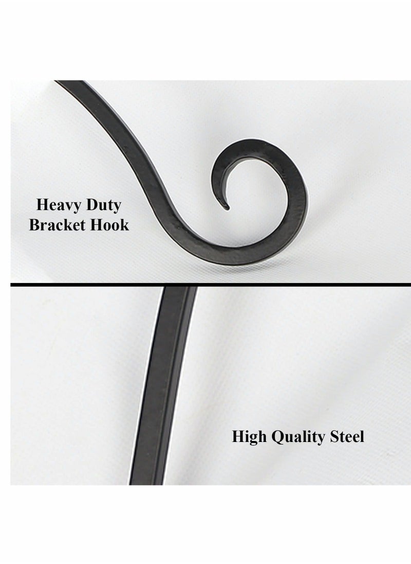 Generic Hanging Brackets, Wall Mount Bird Feeder Hanger, Plant Hook, with Screws Metal Hangers, for Outdoor Lanterns Wind Chimes Feeders, 4 Pack 12 Inches  - Image 2