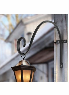 ماركة غير محددة Hanging Brackets, Wall Mount Bird Feeder Hanger, Plant Hook, with Screws Metal Hangers, for Outdoor Lanterns Wind Chimes Feeders, 4 Pack 12 Inches  - Image 5