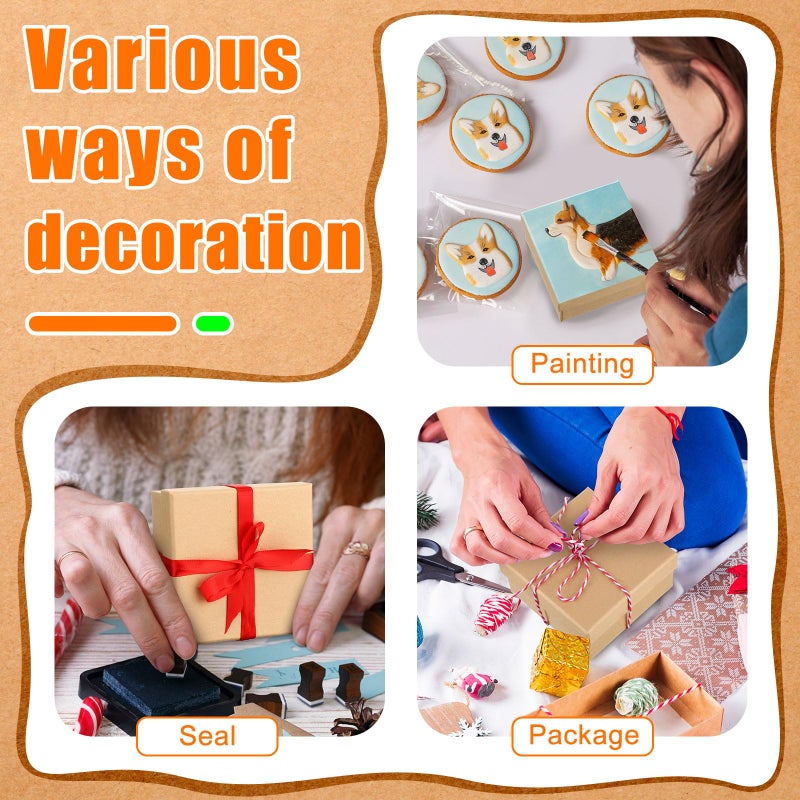 Geyee 24 Pcs Mini Paper Mache Boxes with Lids Square Small Gift Boxes Cardboard Box for Crafts 3.9 Inches DIY Paper Jewelry Present Homemade Painting Soap Shipping Box for Holiday Birthday - Image 2