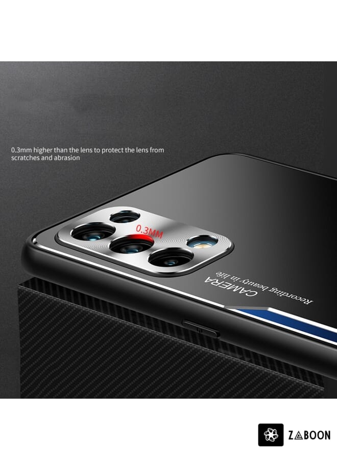 Zaboon Protective Case Cover For OPPO Reno5 5G Blade Series TPU Frame + Titanium Alloy Sand Blasting Technology Backplane + Color Aluminum Alloy Decorative Edge Mobile Phone Protective Shell - Image 3