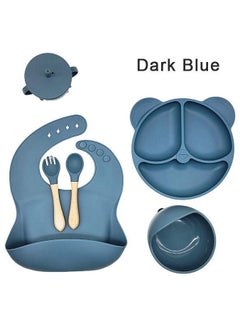 Generic 6-piece dark blue silicone food set  - Image 1