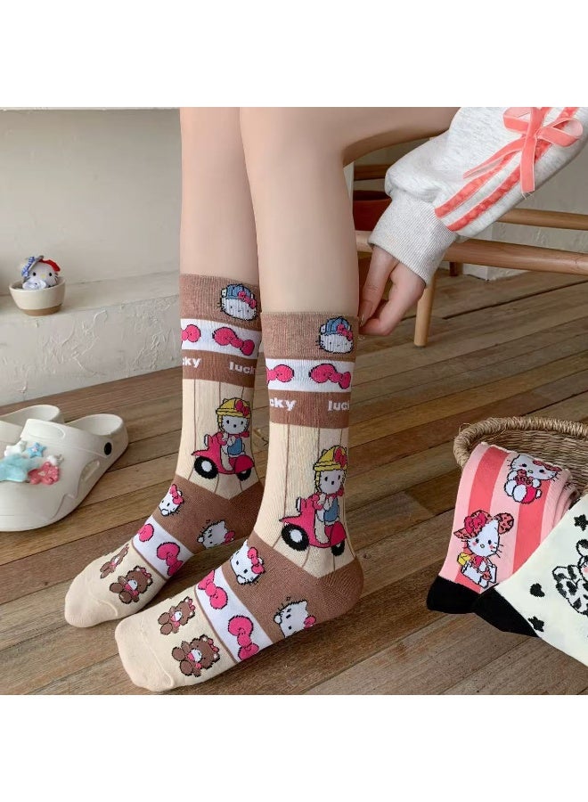 Hello Kitty Women's athletic crew socks set, 5 pairs, one size fits all - Image 2