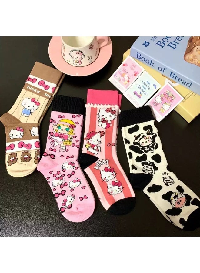Hello Kitty Women's athletic crew socks set, 5 pairs, one size fits all - Image 4
