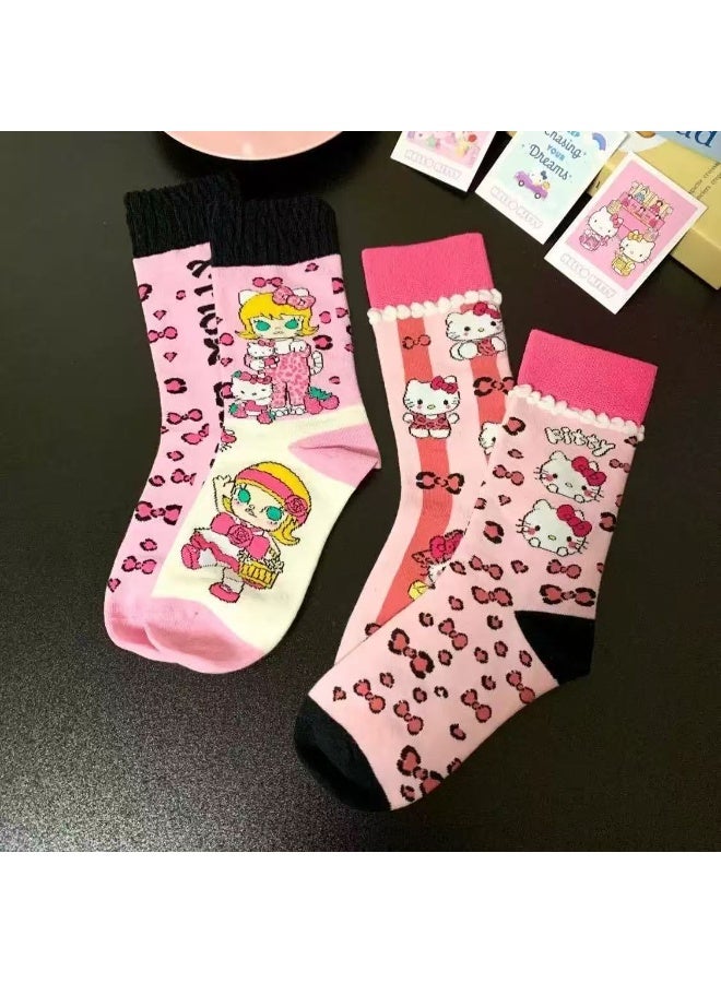 Hello Kitty Women's athletic crew socks set, 5 pairs, one size fits all - Image 5