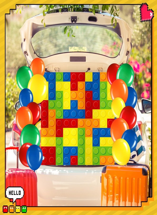 Panelee Building Block Party Supplies Colorful Bricks Toy Party Favor Trunk Decorating Kit Building Block Theme Birthday Party Banner Trunk or Treat Car Garage Decor - Image 5