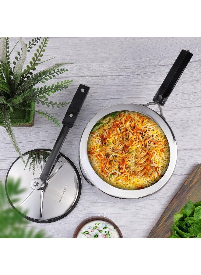 VINOD 3Liters Europa Stainless Steel Inner Lid 3 Litres Pressure Cooker Silver - Image 2