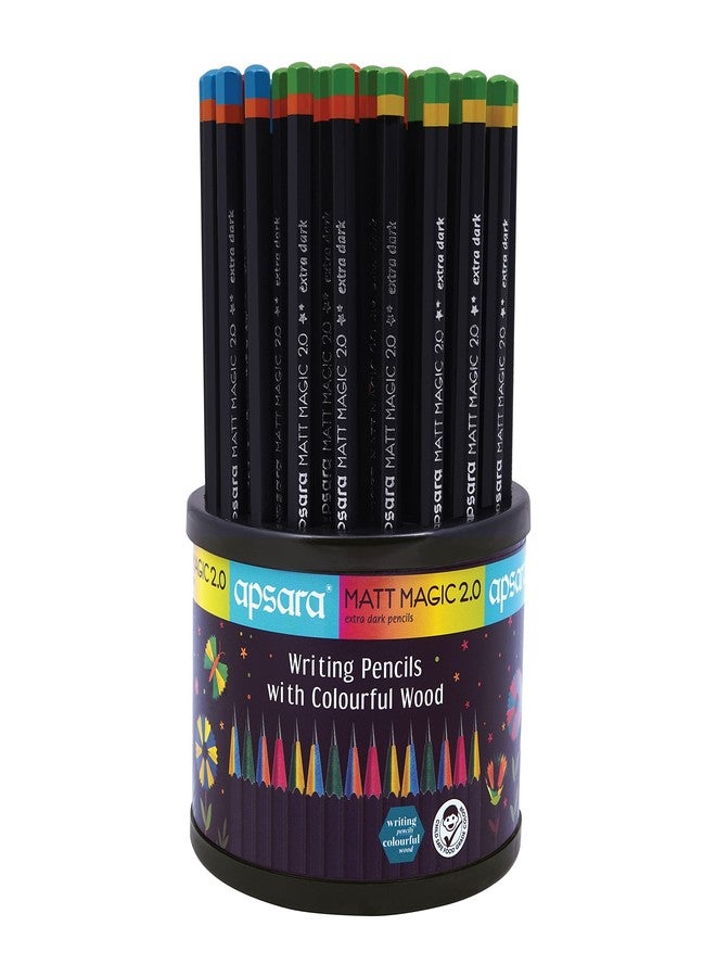Apsara HEXAGONAL BODY FOR STRONG GRIP: The Pencils in This Dispenser Feature a Hexagonal Body Design, Providing a Robust and Comfortable Grip for Writing and Drawing., Black - Image 1