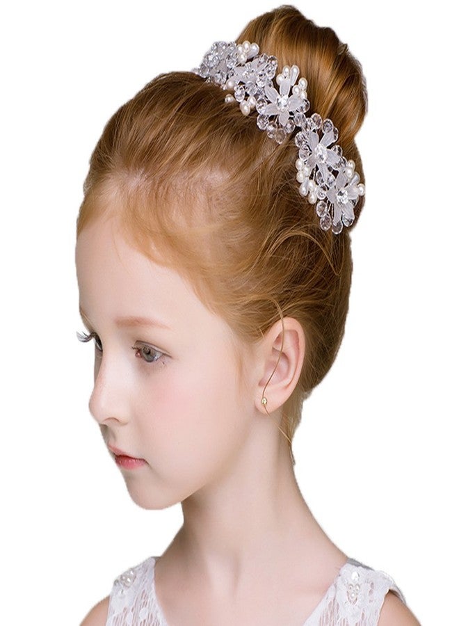VANVENE Beautiful Ballet Hair Accessories Flower Girl Headbands with Crystals, Pearls and Rhinestones-Perfect for Weddings, Performances, and Parties - Image 1