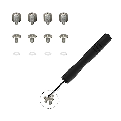 HFEIX M.2 Screw,HFEIX SSD Mounting Kit with Screwdriver for ASUS Motherboard or ASRock Board NVMe PCIe Driver (4 pcs) - Image 1