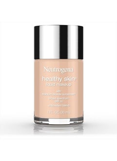 Healthy Skin Liquid Makeup Foundation, Broad Spectrum SPF 20 Sunscreen, Lightweight & Flawless Coverage Foundation with Antioxidant Vitamin E & Feverfew, 50 Soft Beige, 1 fl. oz