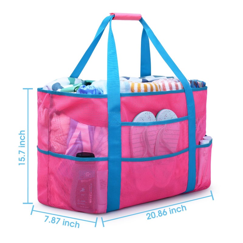 oscaurt Beach Bag, Extra Large Beach Bags for Women Waterproof Sandproof, Mesh Beach Tote Bags Pool Bag Beach Essentials - Image 3