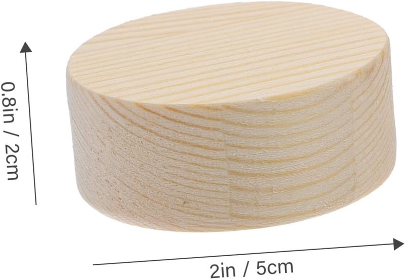 Healifty 10PCS Natural Round Wood Slices for DIY Hand Painting Craft Projects Smooth Sanded Wooden Chips for Ornaments Coasters Wedding and Holiday Decorations - Image 2