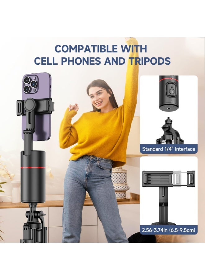 سمارتكس حامل ثلاثي القوائم مزود بمثبت جيمبال ووظيفة الذكاء الاصطناعي، ودوران 360 درجة، وتتبع تلقائي للوجه، وحامل هاتف محمول قابل للتمديد، وتقنية التعرف على الوجه بالذكاء الاصطناعي للتصوير المرئي، وميزة التتبع التلقائي، وحامل ثلاثي القوائم لحركة الوجه لتصوير الفيديو، وجهاز تحكم عن بعد، ولا يتطلب تطبيقًا، ويدعم الهواتف الذكية من نوع iPhone/Android. - Image 4