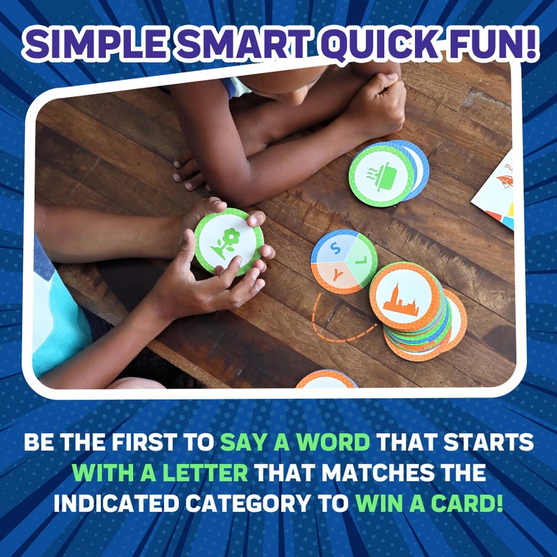 FoxMind Speedy Words Quick Word Game, On The Go Educational Kids and Adult Card Games, 15 Minute Fun Card Games for 2 Players or More, Card Game for Family Night, Parties, and More - Image 4