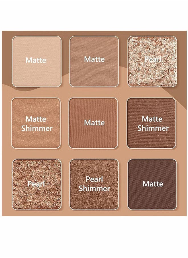 LANGMANNI - Eyeshadow Palette Chocolates 9 Colours Contour Palette Brown Eyeshadow Make Up Palettes Long Lasting Shimmer Matte Highly Pigmented Natural Look Travel Size Eye Shadows Palette For Women Girls - Image 1