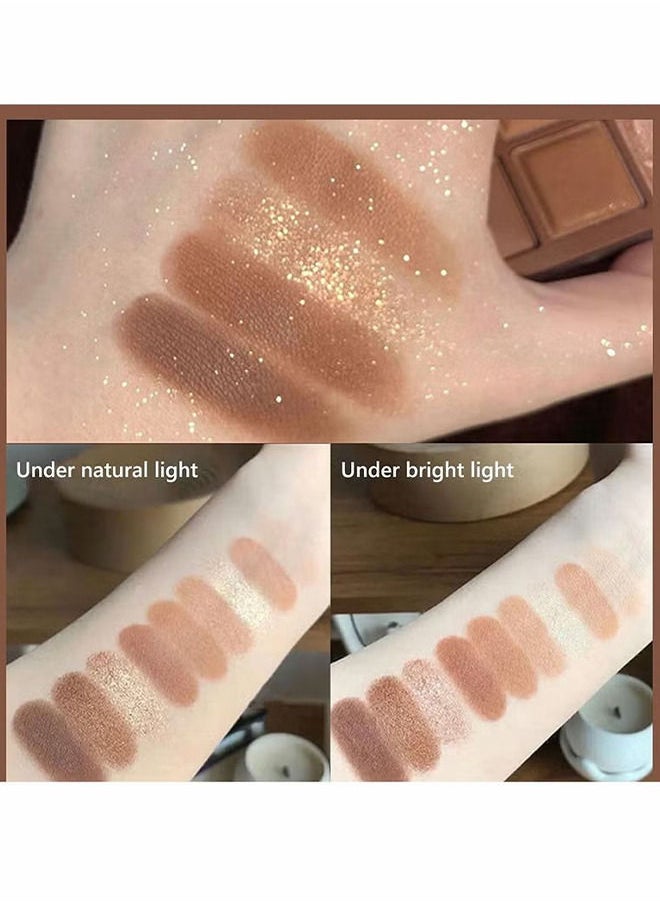 LANGMANNI - Eyeshadow Palette Chocolates 9 Colours Contour Palette Brown Eyeshadow Make Up Palettes Long Lasting Shimmer Matte Highly Pigmented Natural Look Travel Size Eye Shadows Palette For Women Girls - Image 1