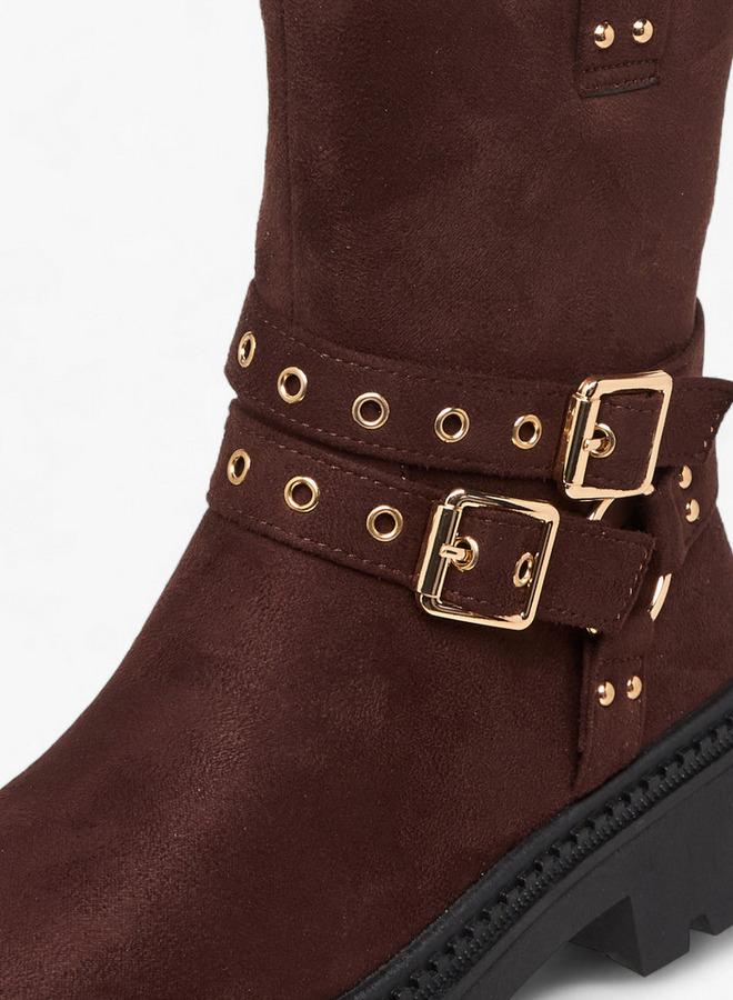 Flora Bella By Shoexpress Women Buckle Detail Ankle Boots - Image 5