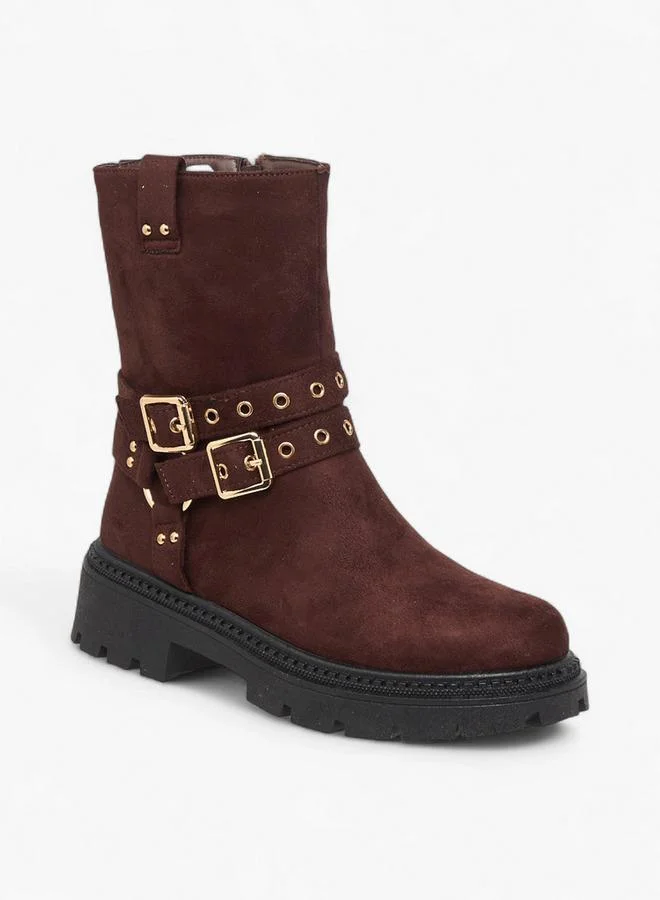 Flora Bella By Shoexpress Women Buckle Detail Ankle Boots