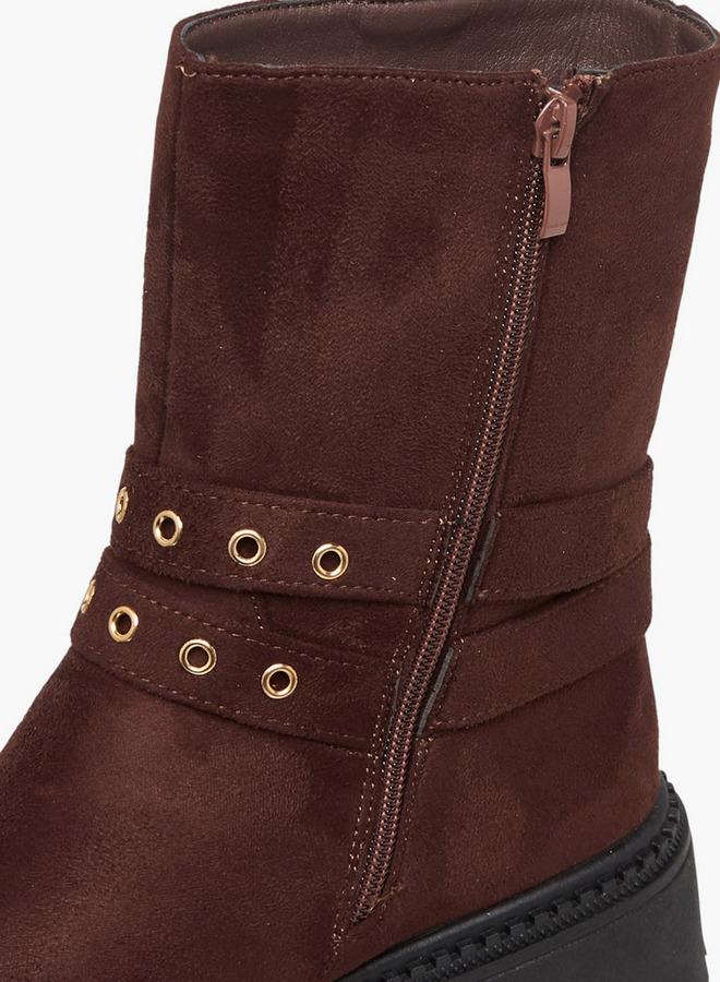 Flora Bella By Shoexpress Women Buckle Detail Ankle Boots - Image 4
