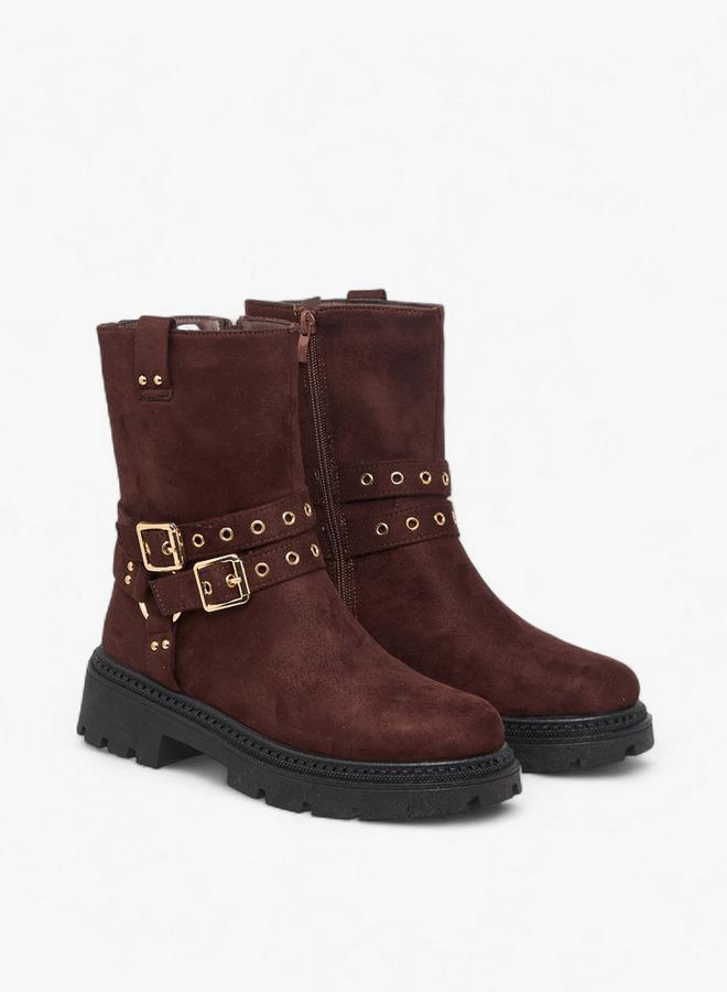 Flora Bella By Shoexpress Women Buckle Detail Ankle Boots - Image 2