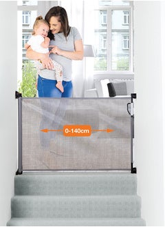 dreambaby Retractable Baby Safety Gate, Extra Wide And Tall Mesh Gate - Grey  - Image 3
