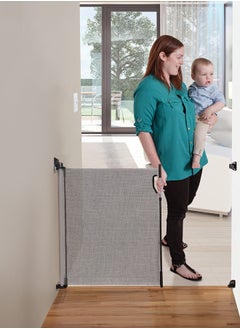 dreambaby Retractable Baby Safety Gate, Extra Wide And Tall Mesh Gate - Grey  - Image 4