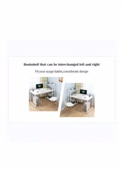 Computer Desk With Bookshelf Family Office Workstation Workstation Small Space Learning Contemporary Style 120 x 40 CM