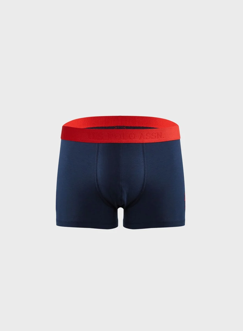 U.S. Polo Assn. 3 Pack Assorted Logo Trunks