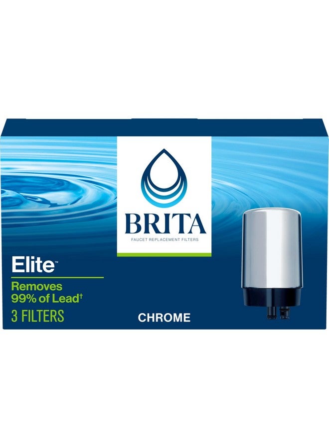 بريتا فلتر مياه بديل من بريتا لتركيب الصنبور، يزيل 99% من الرصاص، نظام ترشيح الحوض، كروم، 3 قطع - Image 1