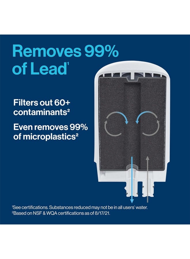 بريتا فلتر مياه بديل من بريتا لتركيب الصنبور، يزيل 99% من الرصاص، نظام ترشيح الحوض، كروم، 3 قطع - Image 2