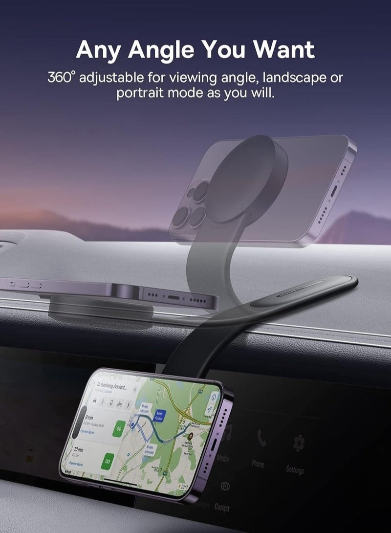 Super Strong Magnetic Car Phone Mount MagSafe Phone Holder for iPhone Android Universal 360 Rotation Car Mount for Dashboard Windshield Vent Air Vent No Shake No Drop Secure Phone Holder - Image 3