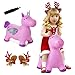 ZOOJOY Unicorn Bouncy Hopper Inflatable Bouncy Horse Hopping Toys for Toddlers 13 Indoor Outdoor Bounce and Ride On Bouncer Boys Girls Birthday with Free Pump - Image 2
