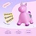 ZOOJOY Unicorn Bouncy Hopper Inflatable Bouncy Horse Hopping Toys for Toddlers 13 Indoor Outdoor Bounce and Ride On Bouncer Boys Girls Birthday with Free Pump - Image 4