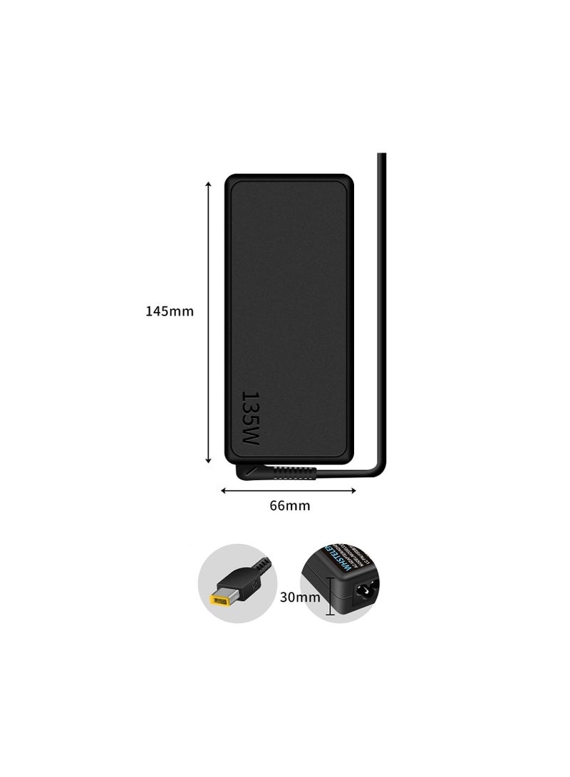Terabyte 20V 6.75A 135W Laptop Power Supply Charger for Lenovo ADL135NDC3A ADL135NLC3A ADL135NCC3A Thinkpad T440P T450P T460P T470P T540P T550P W540 W550 Workstation Legion Y70 000 00 20 AC Adapter - Image 5