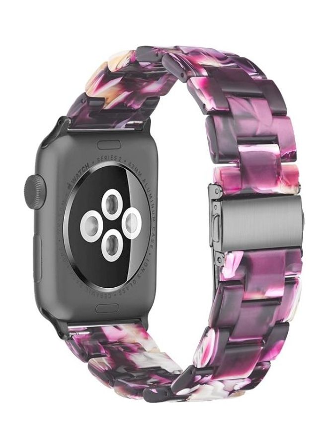 HuHa Simple Fashion Resin Strap for Apple Watch Series 5/4/3/2/1 42-44mm Purple - Image 4