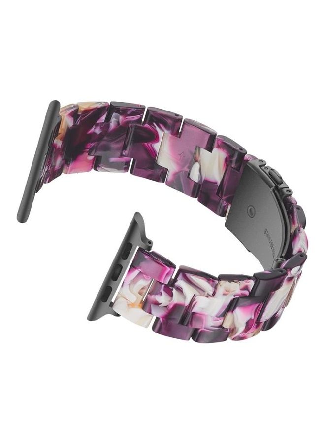 HuHa Simple Fashion Resin Strap for Apple Watch Series 5/4/3/2/1 42-44mm Purple - Image 3