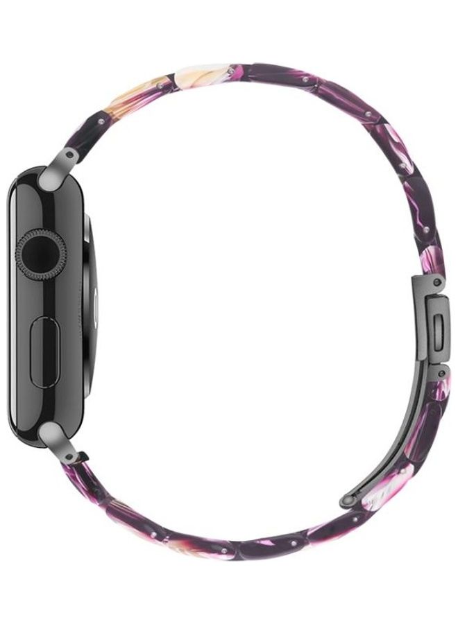 HuHa Simple Fashion Resin Strap for Apple Watch Series 5/4/3/2/1 42-44mm Purple - Image 5