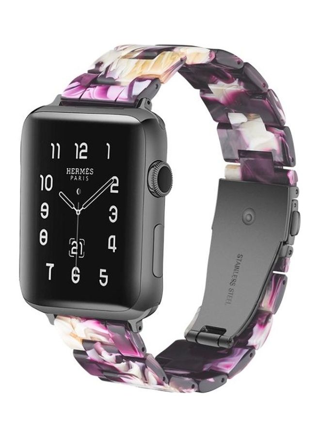HuHa Simple Fashion Resin Strap for Apple Watch Series 5/4/3/2/1 42-44mm Purple - Image 1