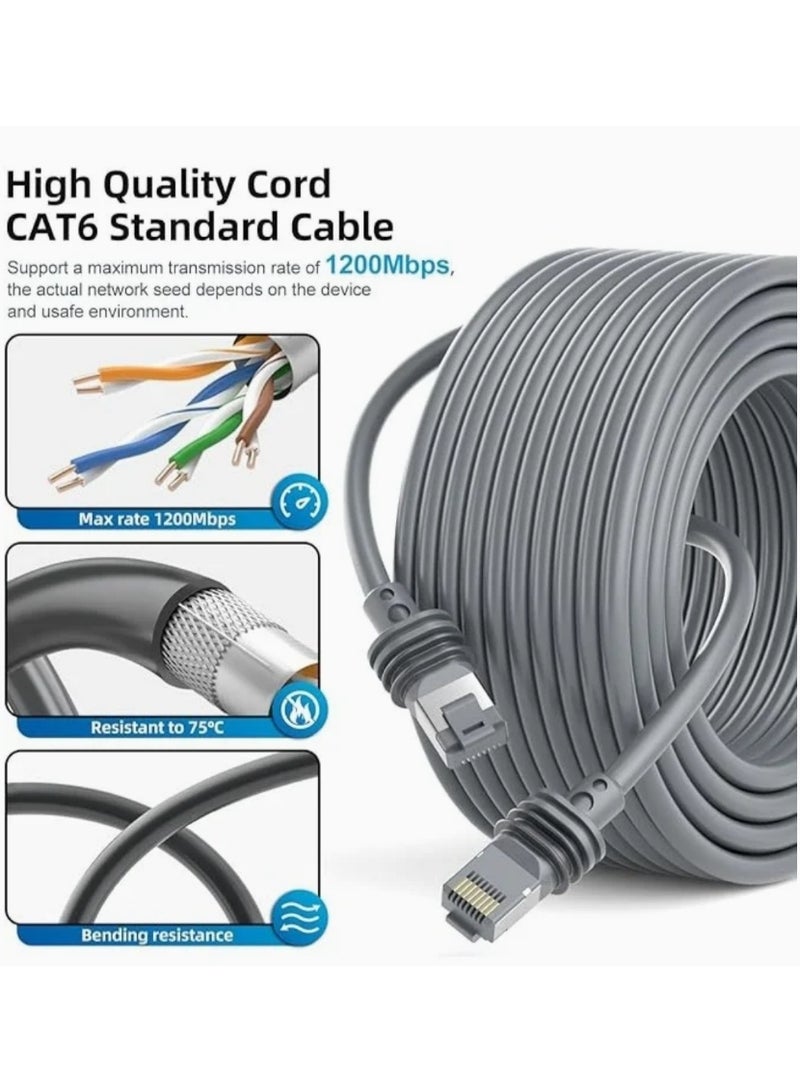 Standard Actuated Starlink Gen 3 Cable 65FT/20M, Replacement V3 Waterproof Ethernet Cable - Gray - Image 3