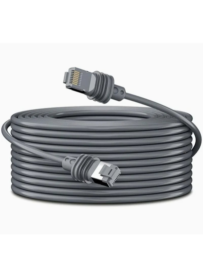 Standard Actuated Starlink Gen 3 Cable 65FT/20M, Replacement V3 Waterproof Ethernet Cable - Gray - Image 1